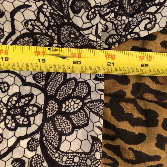 INC International ysize 14 Black ivory sheer paisley print 3/4 sleeve - Picture 4 of 11